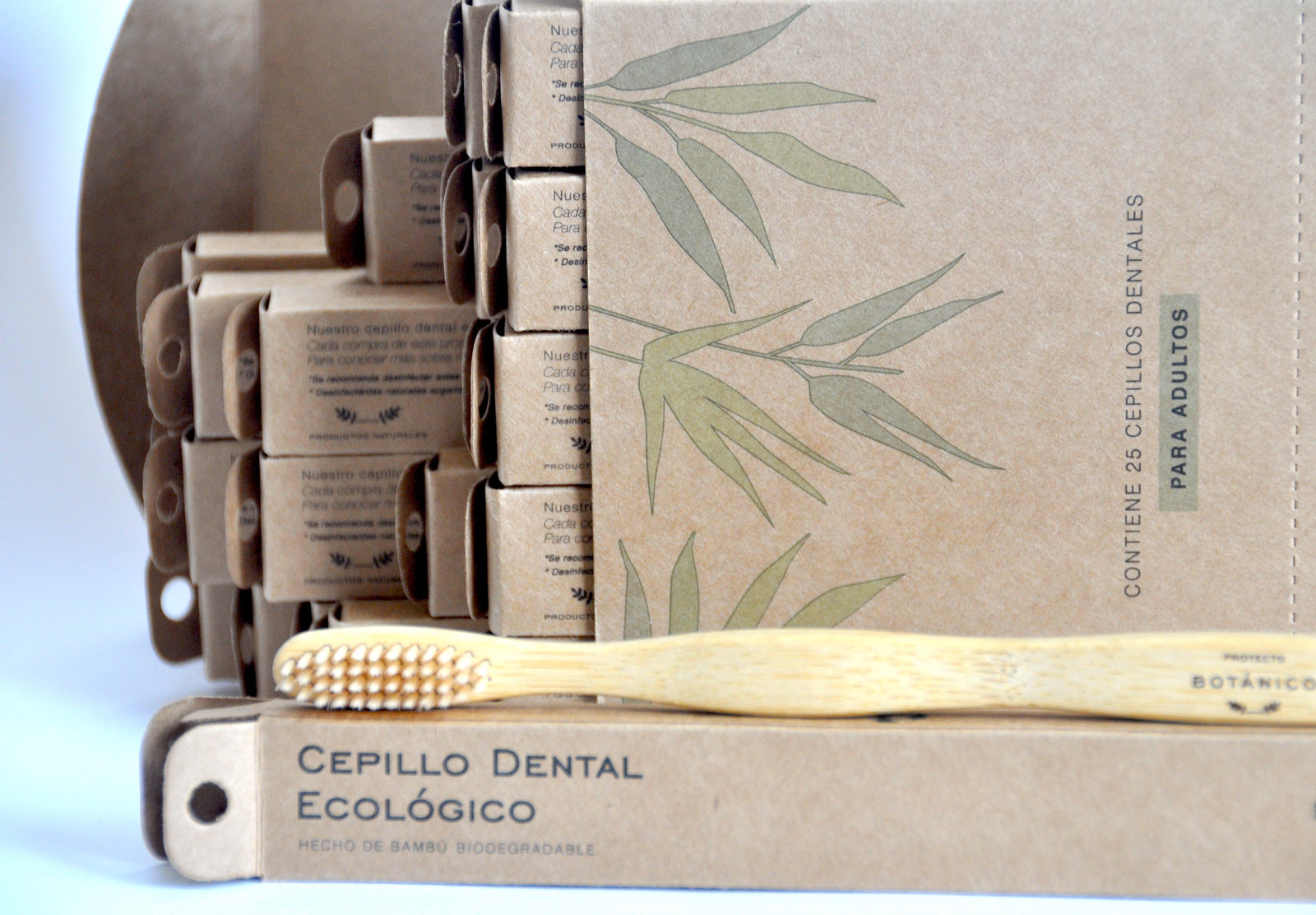 Cepillo dental de bambú ADULTO (25 piezas)