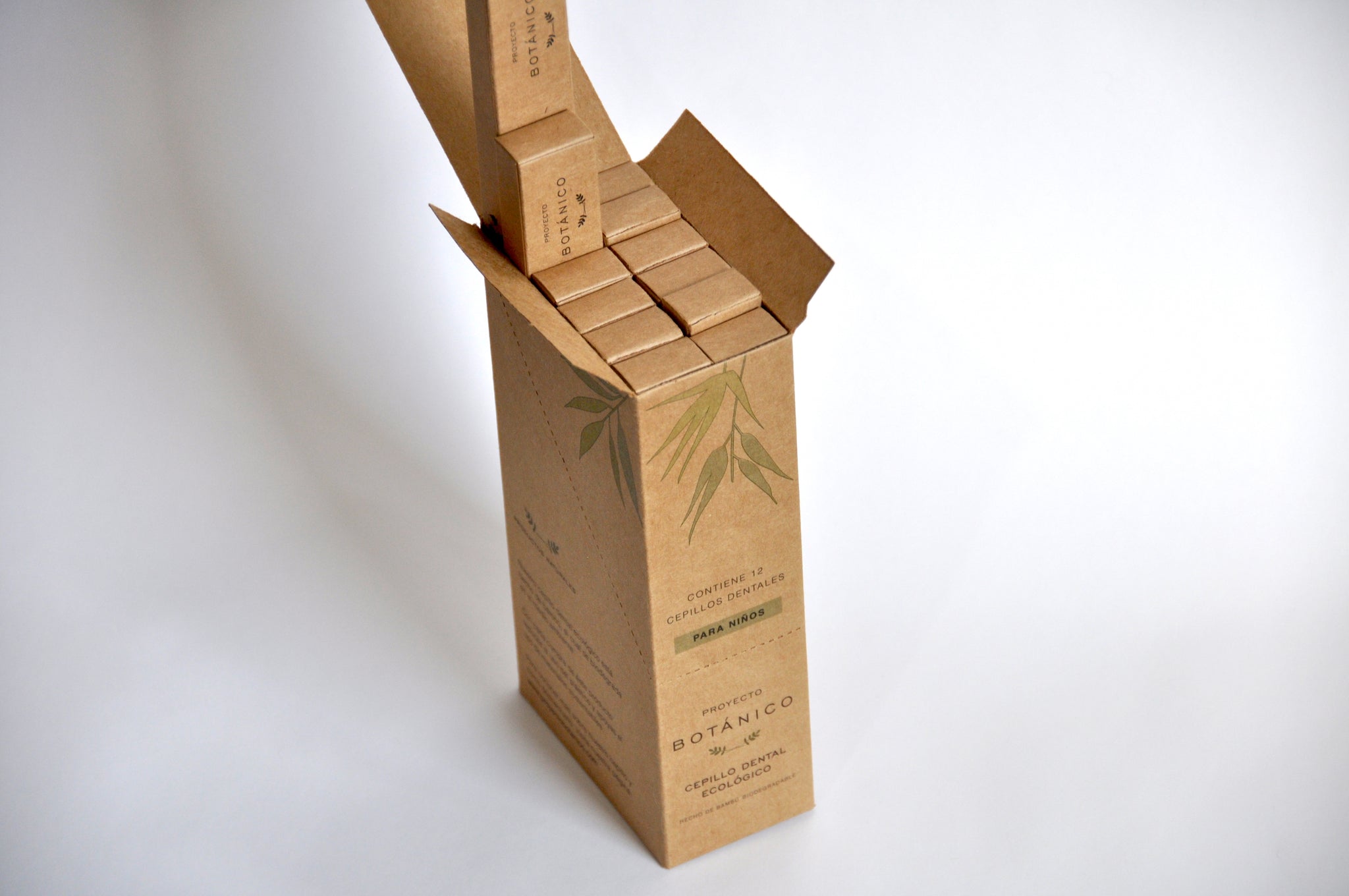 Cepillo dental de bambú NIÑOS (12 piezas)