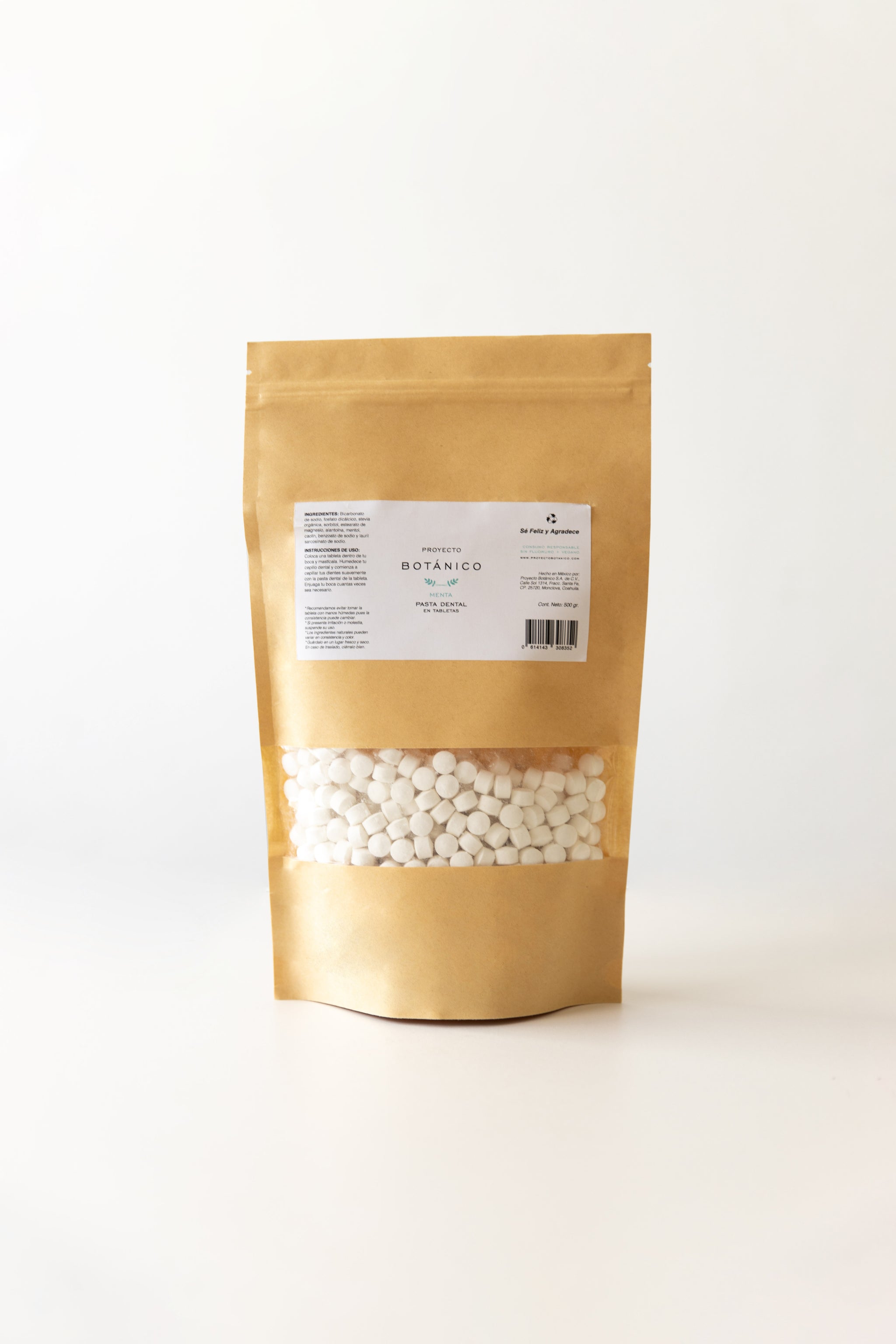 Pasta dental tabletas menta 500 gr